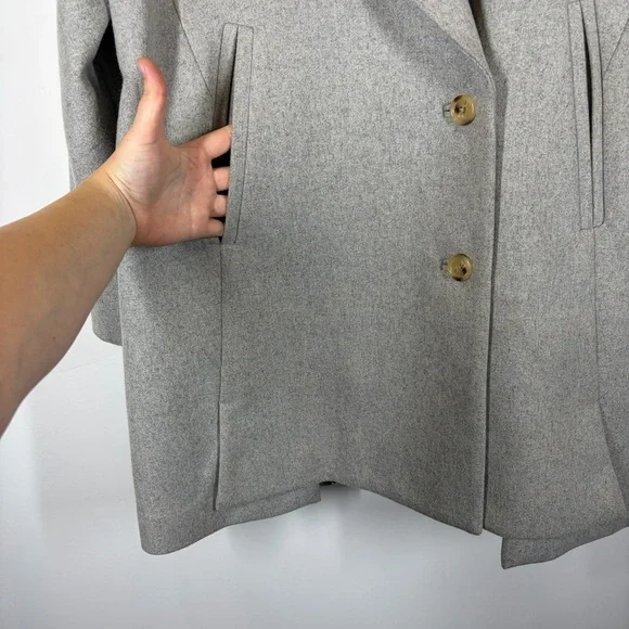 J Crew Melton Wool Swing Coat Size 8 - Picture 6 of 13